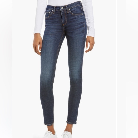 RAG & BONE Ankle Dark Blue Skinny Jeans #A - Picture 4 of 14
